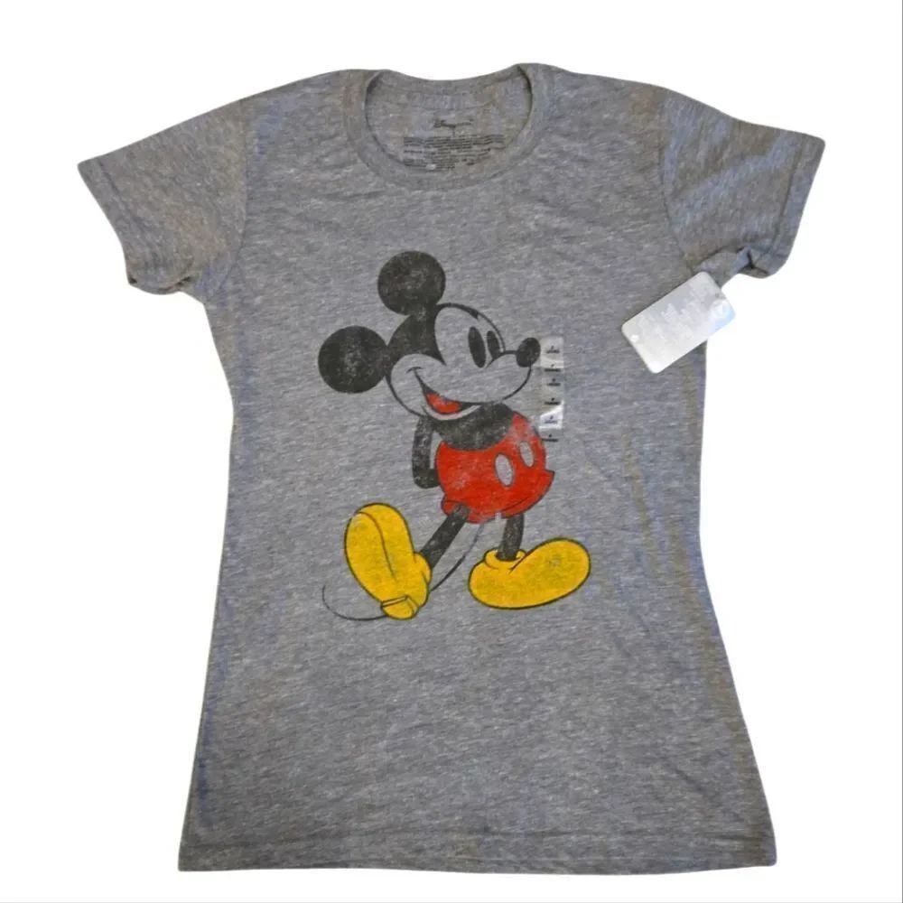 NWT MICKY MOUSE DIANEY STORE DISTRESSED STYLE T-SHIRT SZ. S